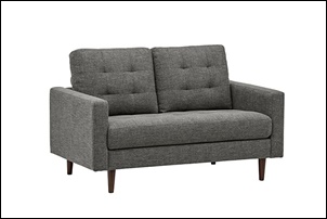 3. Un sofá biplaza de líneas modernas si necesitas optimizar el poco espacio