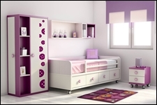Precioso mobiliario infantil y juvenil en colores rosa y lila foto nº 6