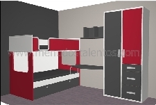 Diseño de habitaciones juveniles para niños y niñas en 3D foto nº 4