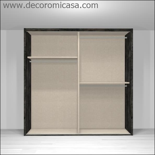 Este es tu armario ideal de entre 180 a 250 cms con 2 puertas para sólo colgar ropa