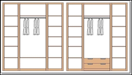 Distribución interior armario de 4 puertas V