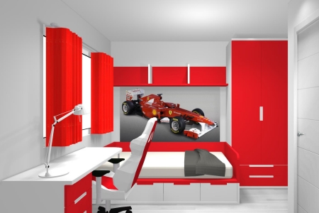decorar habitación Ferrari