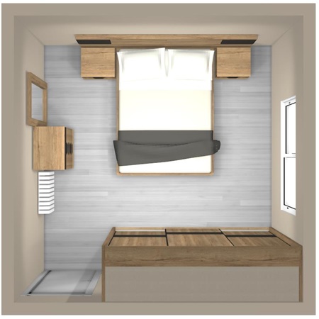 Simulación dormitorio 3D 1